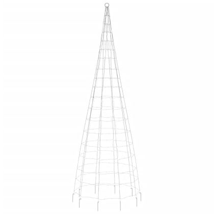 Коледна елха стрингове за пилон 550 LED студено бяло 300 см