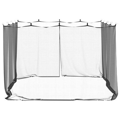 Мрежа против комари за външна употреба, 220 отвора, черна, 300x300x200 см