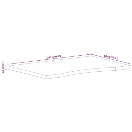 Плот за бюро с извивка 160x50x2,5 см грубо мангово дърво масив