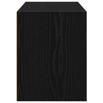 Шкаф с 2 чекмеджета черен дъб 60x31x40 см инженерно дърво