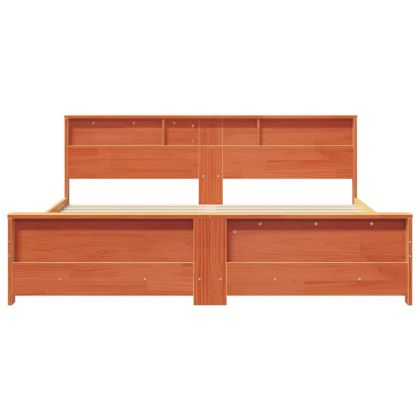 Рамка за легло с таблото Кафяво с восъчно покритие 200 x 200 cm