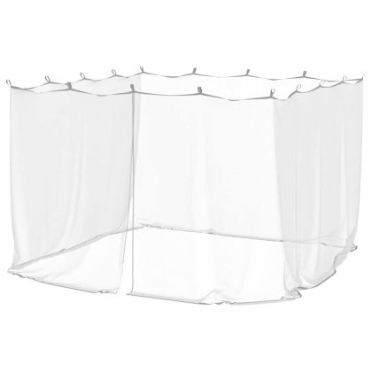 Мрежа против комари за външна употреба, 220 отвора, бяла, 300x300x200 см