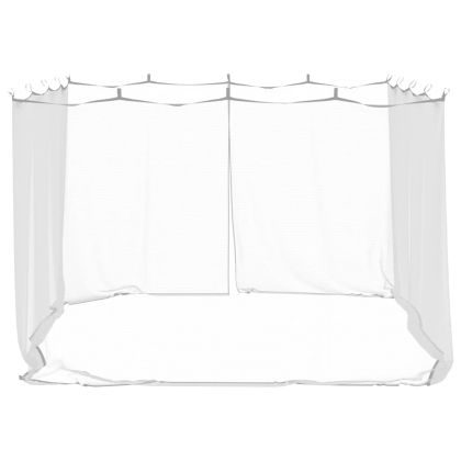 Мрежа против комари за външна употреба, 220 отвора, бяла, 300x300x200 см