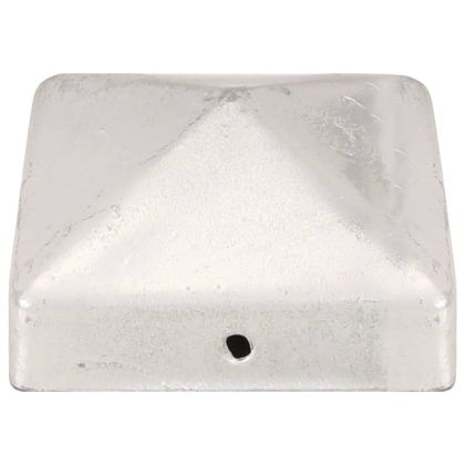 Пирамидни капаци за оградни стълбове 6 бр поцинковани 71x71 мм