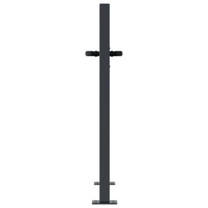 Градинска порта, антрацит, 100x75 см, стомана, квадратен дизайн