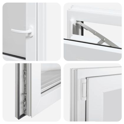 Прозорец за мазе "RISOR" 50x50 см, накланящ се и завъртащ се, DIN ляв, бял