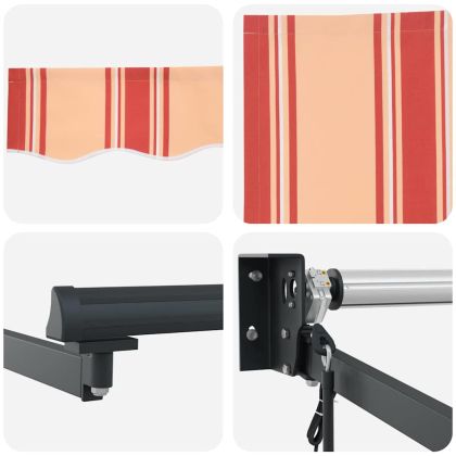 Сгъваем навес Крем 500 × 300 cm Текстил и Метал