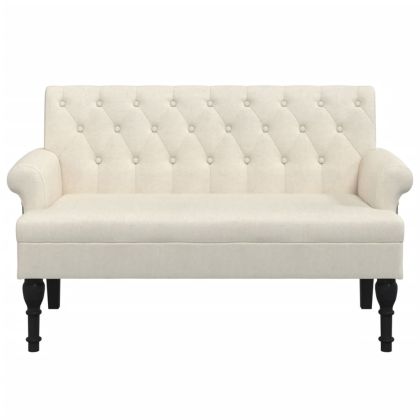 Пейка с облегалка, 120x62x75,5 см, лен