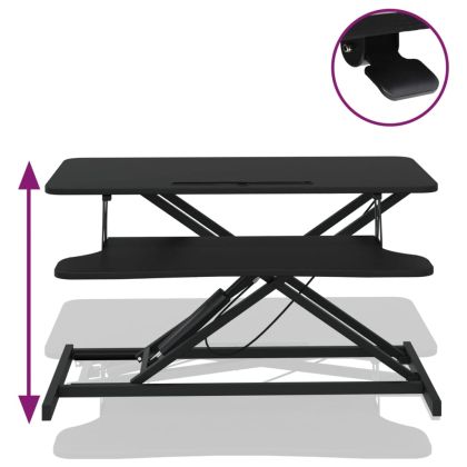 Регулируемо бюро, 90x40x(13-50) см, стомана и инженерно дърво