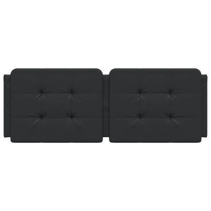 Мека табла за легло Zadar, черна, 137 см, изкуствена кожа