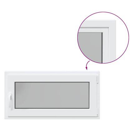 Прозорец за мазе "RISOR" 100x50 см, отваряемо-отварящ се, DIN десен, бял