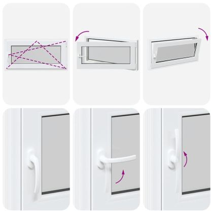 Прозорец за мазе "RISOR" 100x50 см, отваряемо-отварящ се, DIN десен, бял