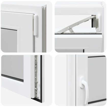 Прозорец за мазе "RISOR" 100x50 см, отваряемо-отварящ се, DIN десен, бял