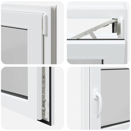 Прозорец за мазе "RISOR" 80x50 см, отваряемо-отварящ се, DIN десен, бял