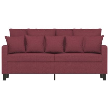 2-местен диван, Виненочервен, 140 см, текстил