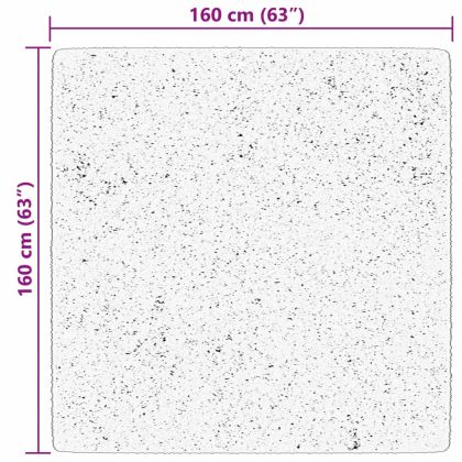 Килим HUARTE с къс косъм, мек и миещ се, бежов, 160x160 см