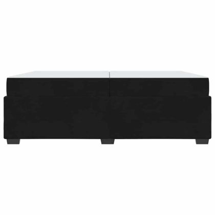 Рамка за легло с матрак Черно 200 x 200 cm текстил