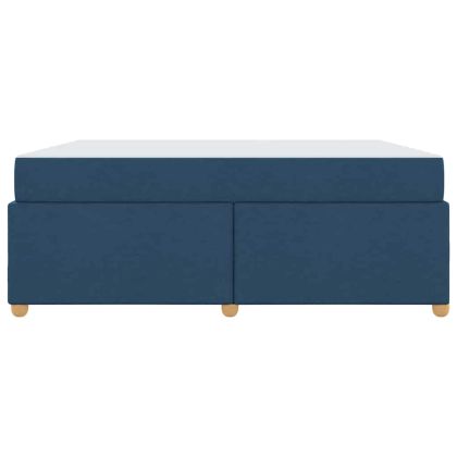 Рамка за легло с матрак Синьо 180 x 200 cm текстил