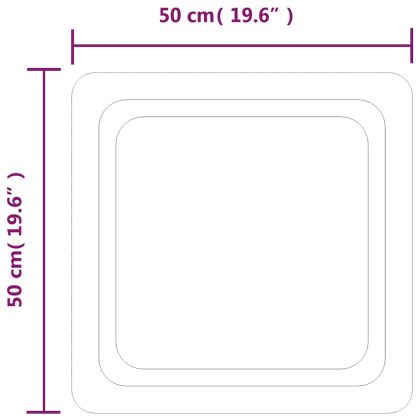 LED огледало за баня, 50x50 см