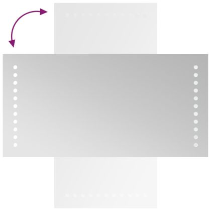 LED огледало за баня, 20x40 см