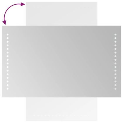 LED огледало за баня, 30x50 см