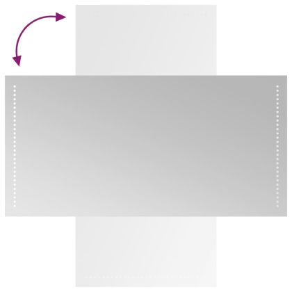 LED огледало за баня, 50x100 см