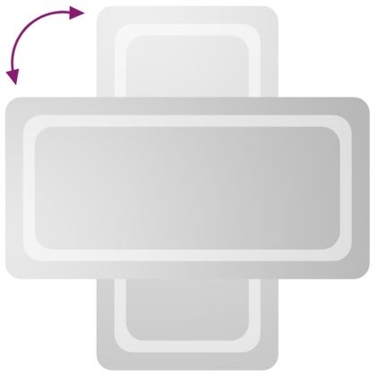 LED огледало за баня, 40x80 см