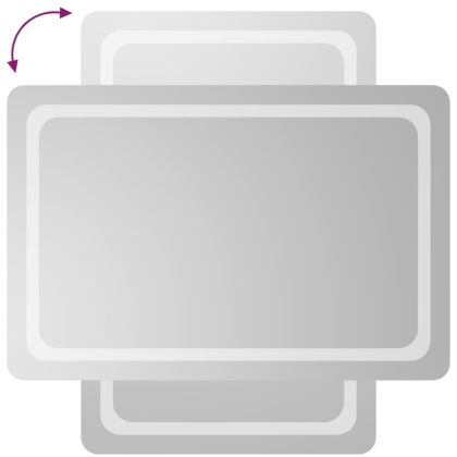 LED огледало за баня, 60x90 см