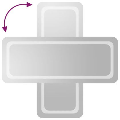 LED огледало за баня, 40x100 см