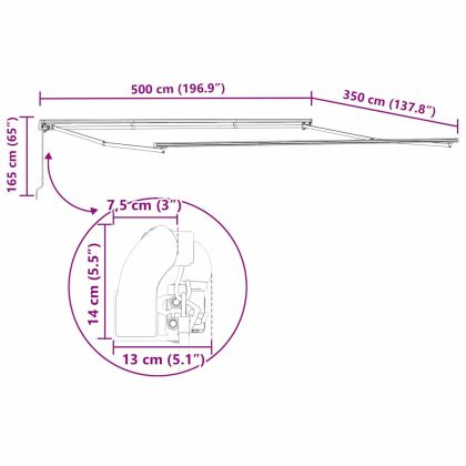 Сенник жълто и оранжево 500 × 350 cm текстил