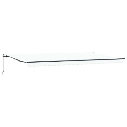 Навес бял Бяло 600 × 300 cm текстил