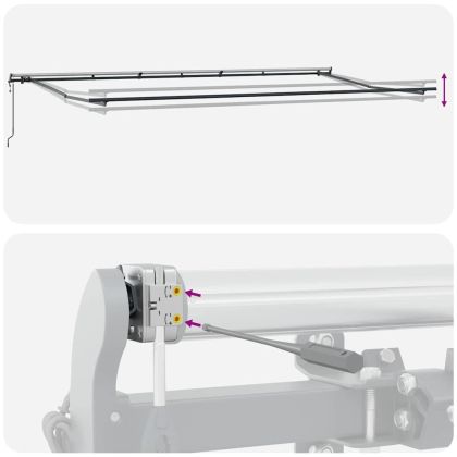 Сгъваем навес Бяло 600 ×300 cm текстил