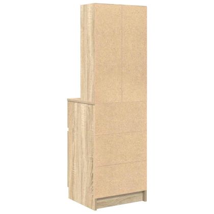 Нощно шкафче, дъб сонома, 39x35x125 см, инженерно дърво