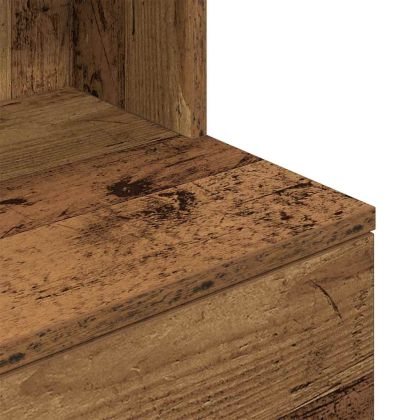 Нощно шкафче от старо дърво 39x35x125 cm Инженерна дървесина