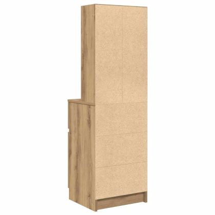 Нощно шкафче, дъб артизан, 39x35x125 см, инженерно дърво