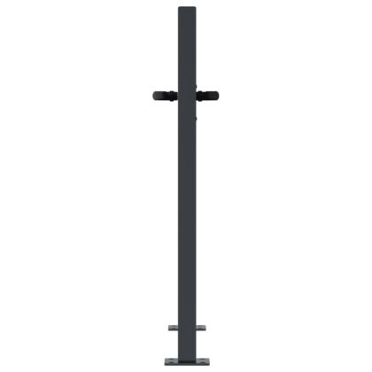 Градинска порта, антрацит, 100x100 см, стомана, квадратен дизайн