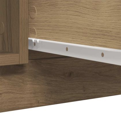 Бюфет с чекмеджета, дъб артизан, 100,5x35x76см, инженерно дърво