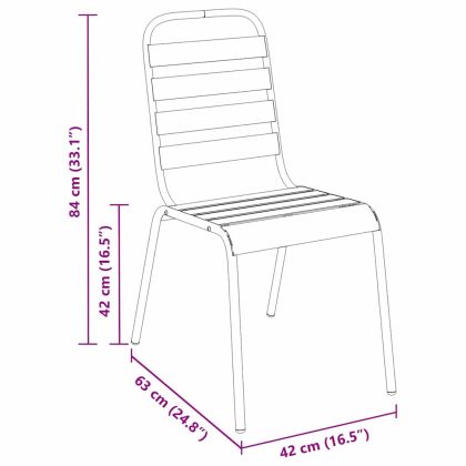 Комплект за хранене в градината 3 pcs Тъмносив Стомана