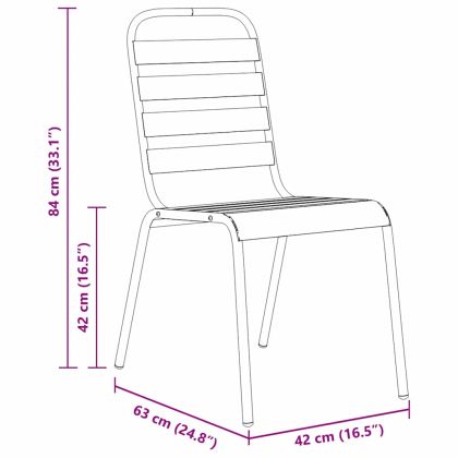 Комплект за хранене в градината 5 pcs Тъмносив Стомана