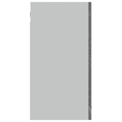 Висящ стъклен шкаф "Lyon", сив, цвят сонома, 80x31x60 см, инженерно дърво