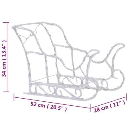 Коледна украса елени с шейна, 320 LED, акрил