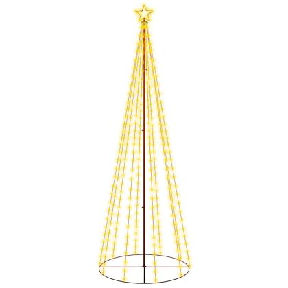 Конусовидна елха, топло бяло, 310 LED, 100x300 см