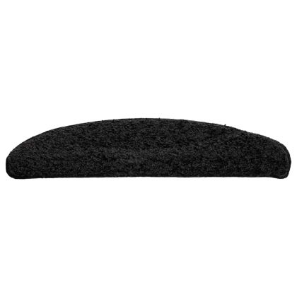 Изтривалки за стълби, 20 бр., 56x17x3 см, черни, полукръгли