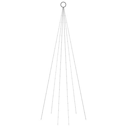 Коледна елха на флагщок, цветно, 108 LED, 180 см