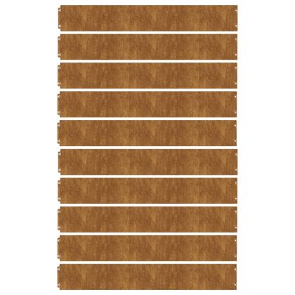 Градински кантове 10 бр 15x103 см гъвкави кортенова стомана