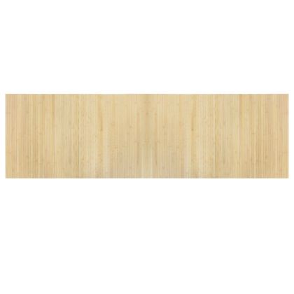 Килим, правоъгълен, натурален, 60x200 см, бамбук