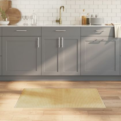 Килим, правоъгълен, светъл натурален, 60x100 см, бамбук