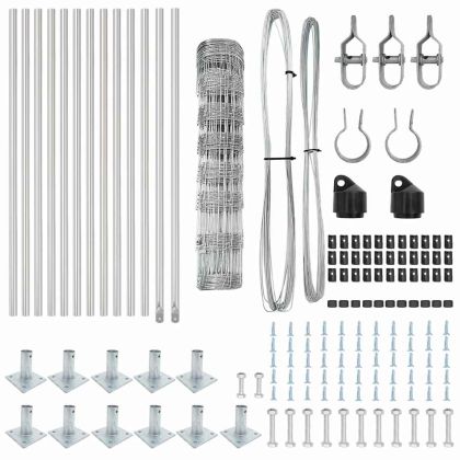 Ограда за пасища Сребрист 25 x 0.8 m Поцинкована стомана