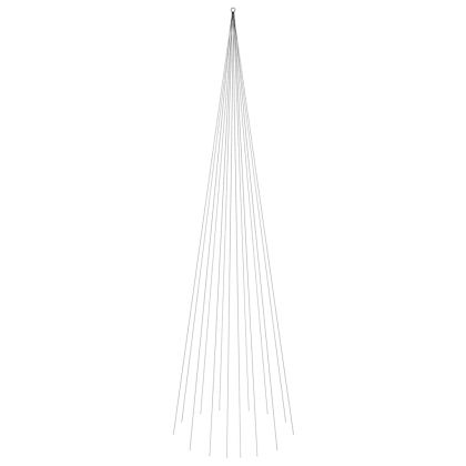 Коледна елха на флагщок, цветно, 1134 LED, 800 см