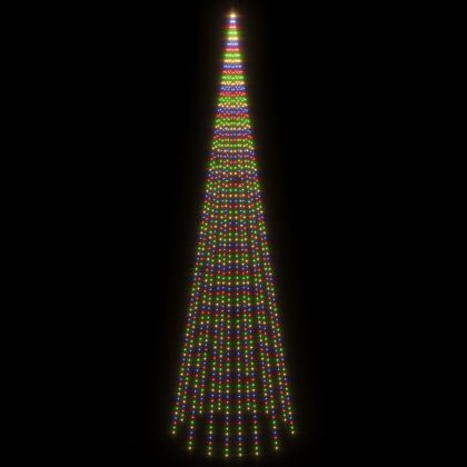 Коледна елха на флагщок, цветно, 1134 LED, 800 см